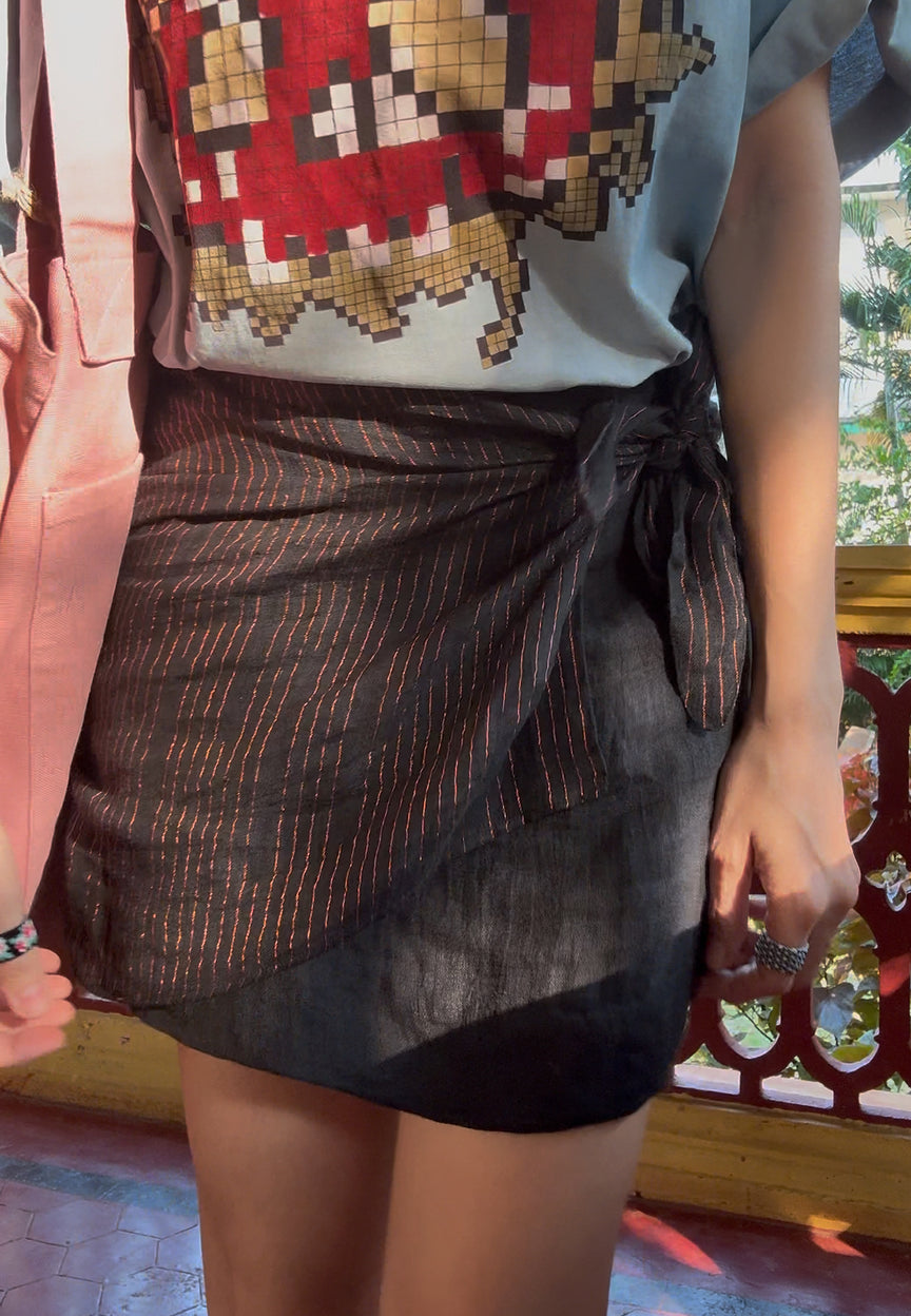 Linen Wrap Skirt