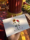 Sunflower and Rose Postcard