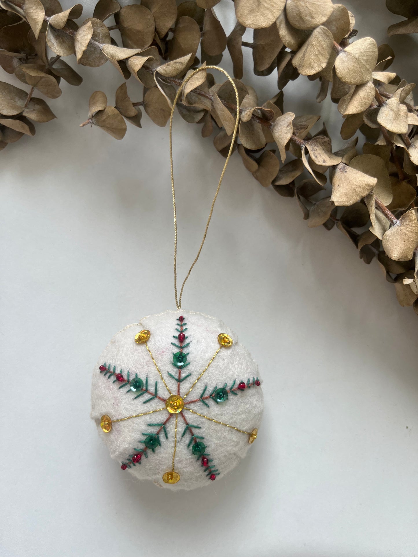 Felt Hand-embroidered Ornaments