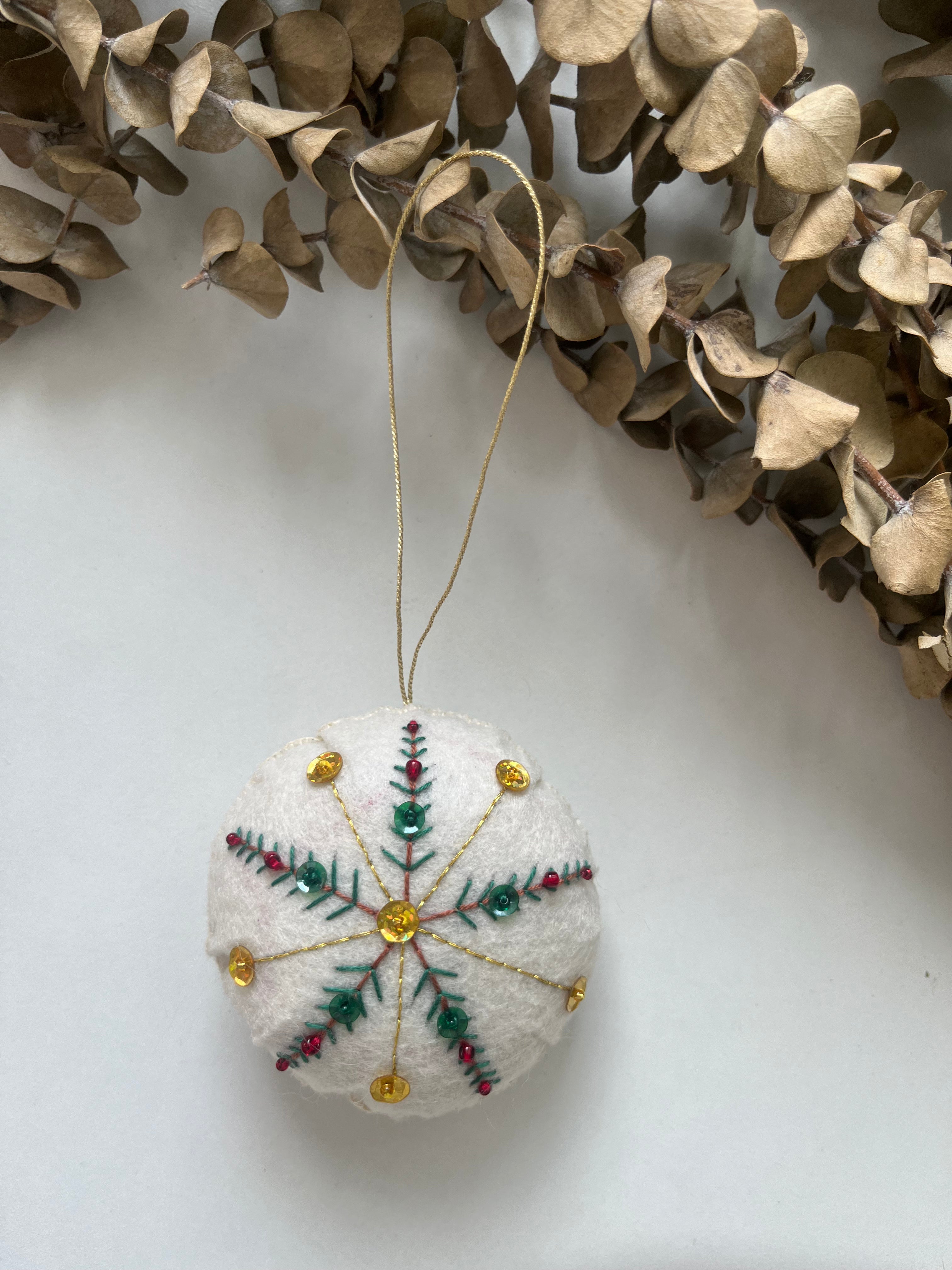 Felt Hand-embroidered Ornaments