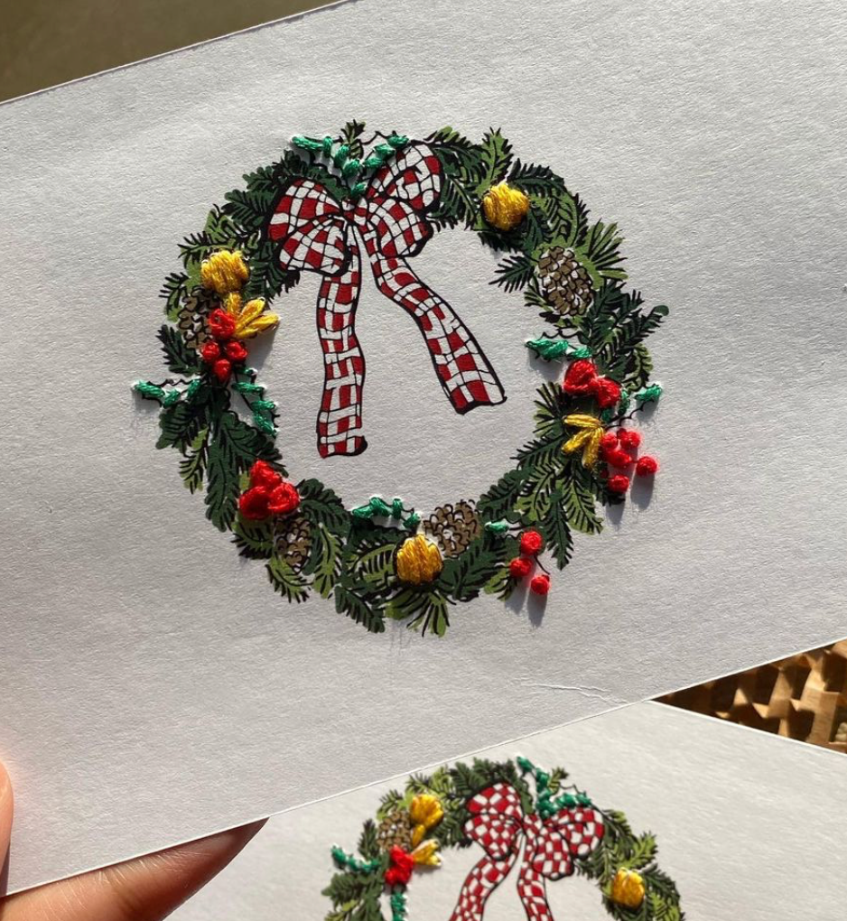 X’mas Wreath Postcard