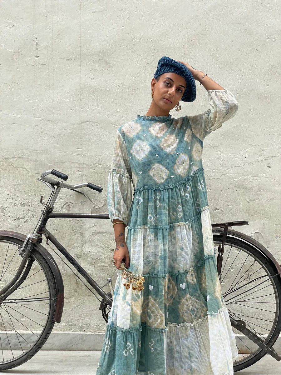 Kota - Blue Dress +  Long Slip