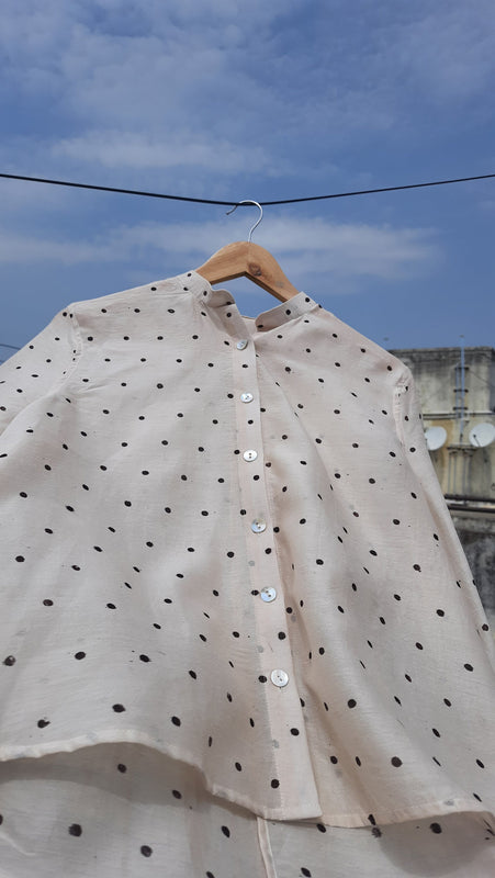 Polka Hand-Painted Blouse