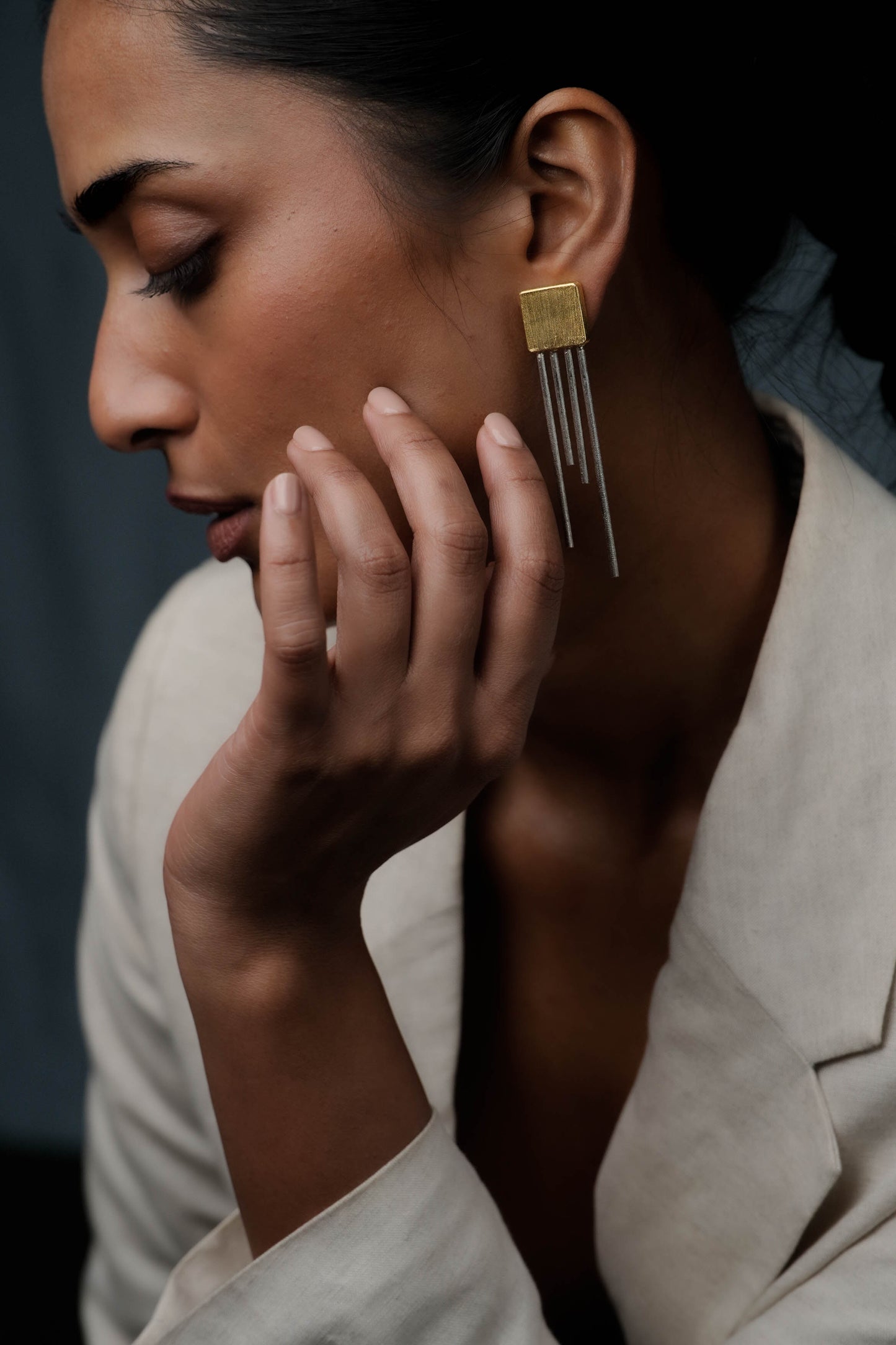 Square Trinity Earrings