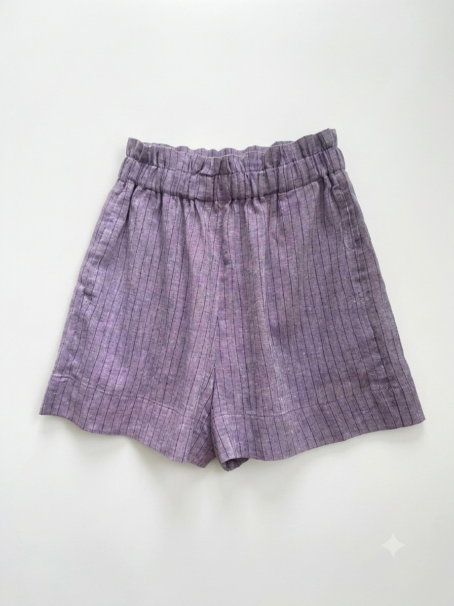 High-waisted Shorts - Lilac