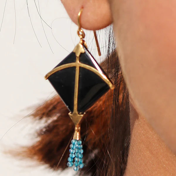 Patang Blue Chalcedony Tassel