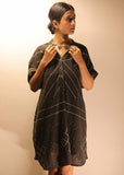 Charcoal Bandhani Kaftan Dress