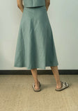 Button-Down Midi Skirt