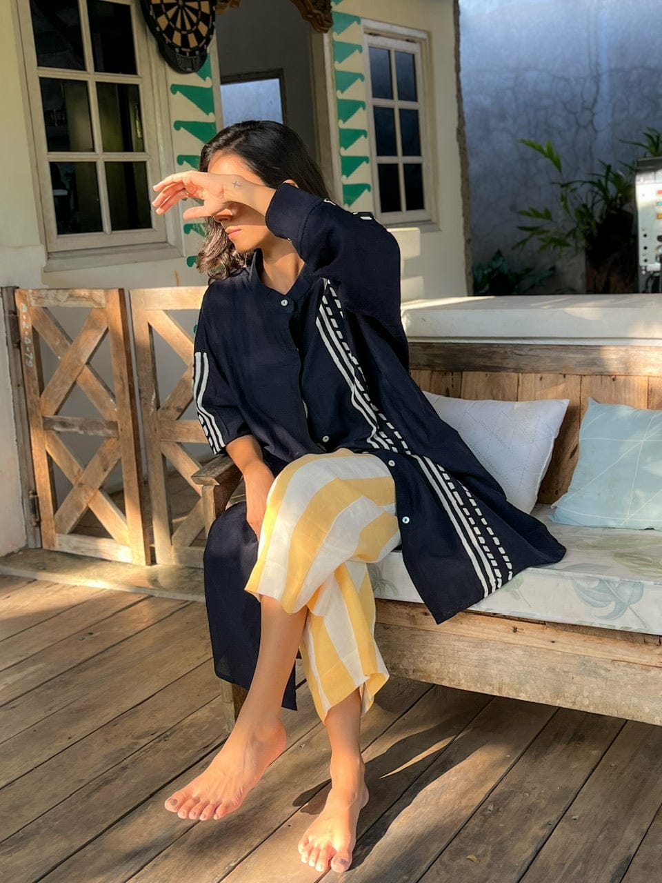 Oversized Shirt Dress in Mul Cotton