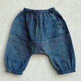 Organic Cotton Unisex Co-ord Set - Indigo Checks Kurta and Pajama Pants