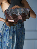 D-Shape Fanny Waist Bag with Studs