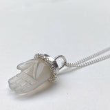 Pichwai Moonstone Hand Pendant with Chain