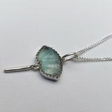 Pichwai Fluorite Lotus Leaf Pendant with Chain