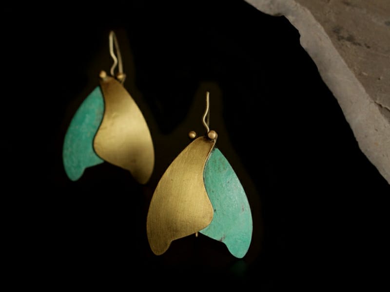 Overlap Moth Earrings