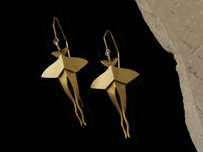 Luna Moth Dangler Earrings