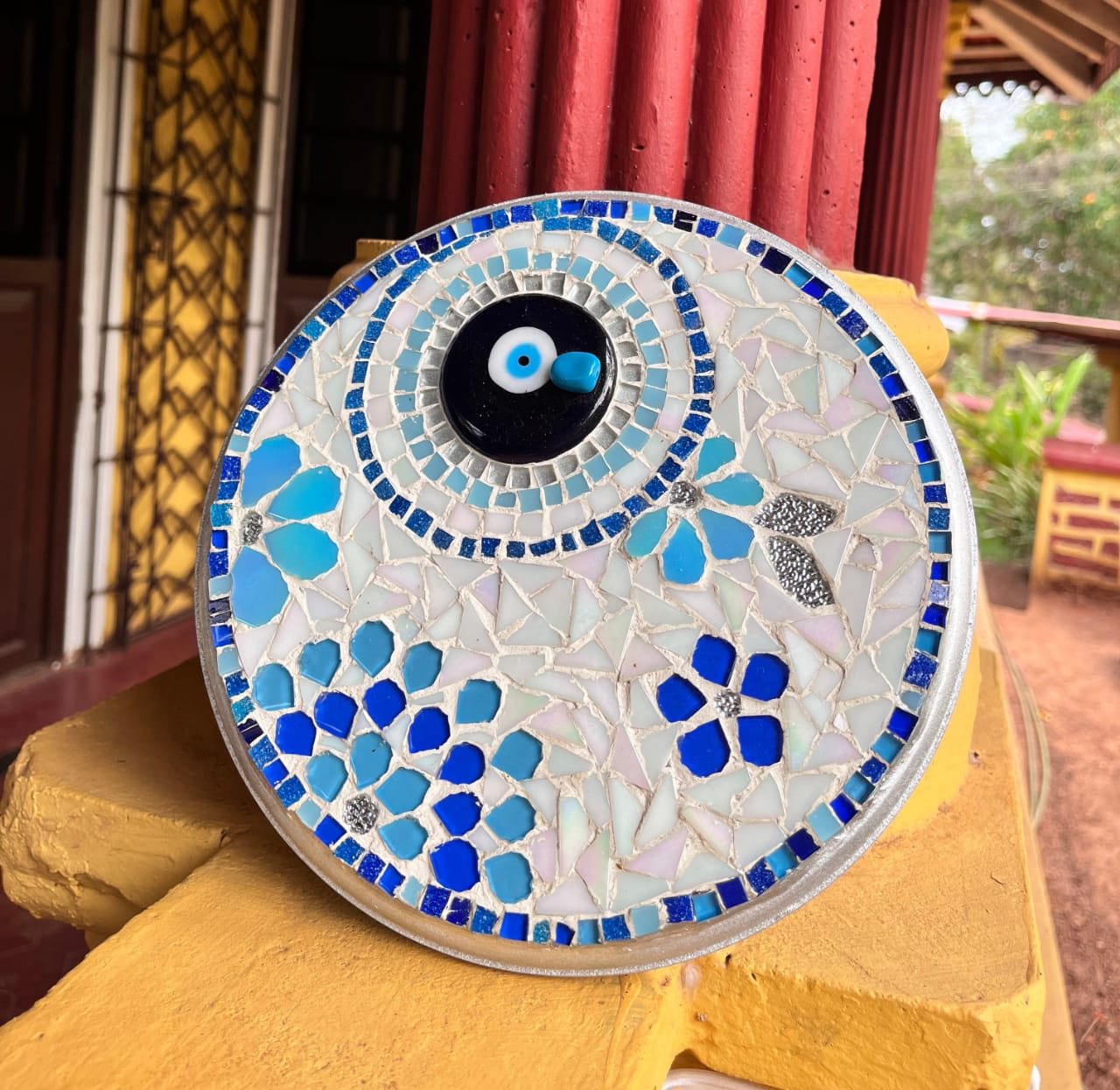 Evil Eye Mosaic Wall Art - Small