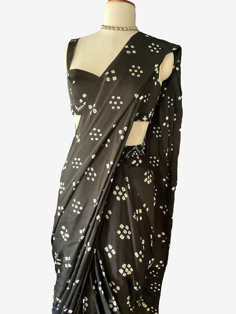 The Black Salt Saree Set