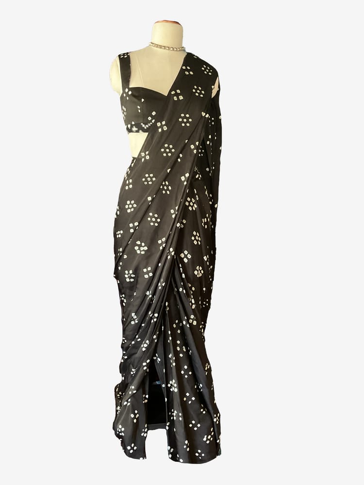 The Black Salt Saree Set