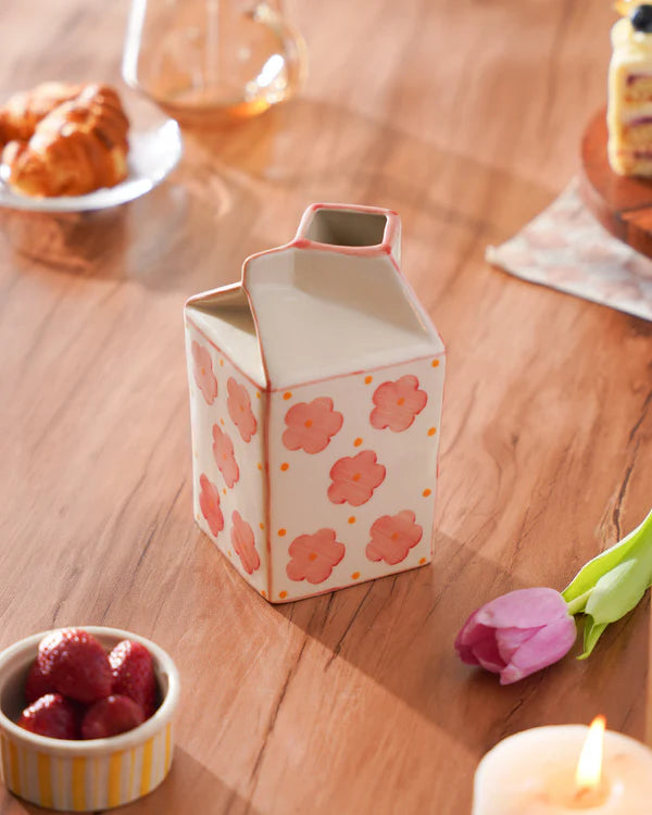 Milk Carton Shaped Vase