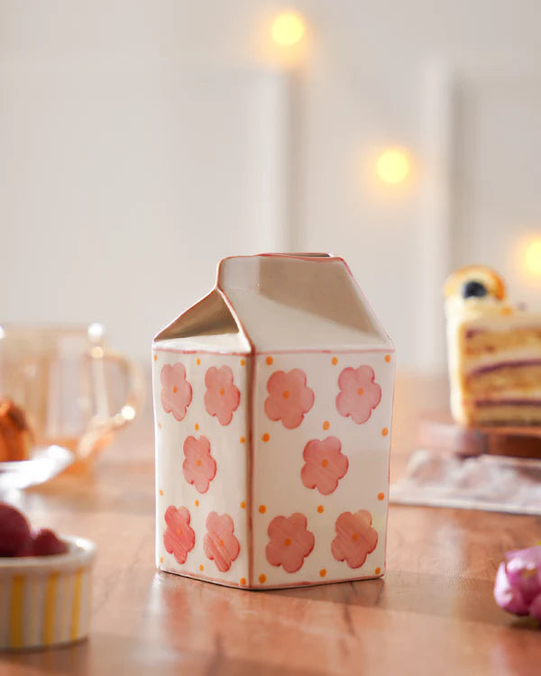 Milk Carton Shaped Vase