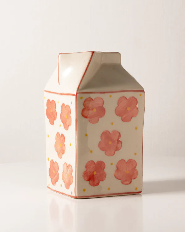 Milk Carton Shaped Vase