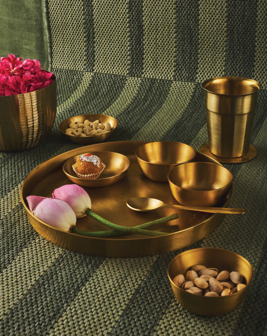 Brass Thali Set