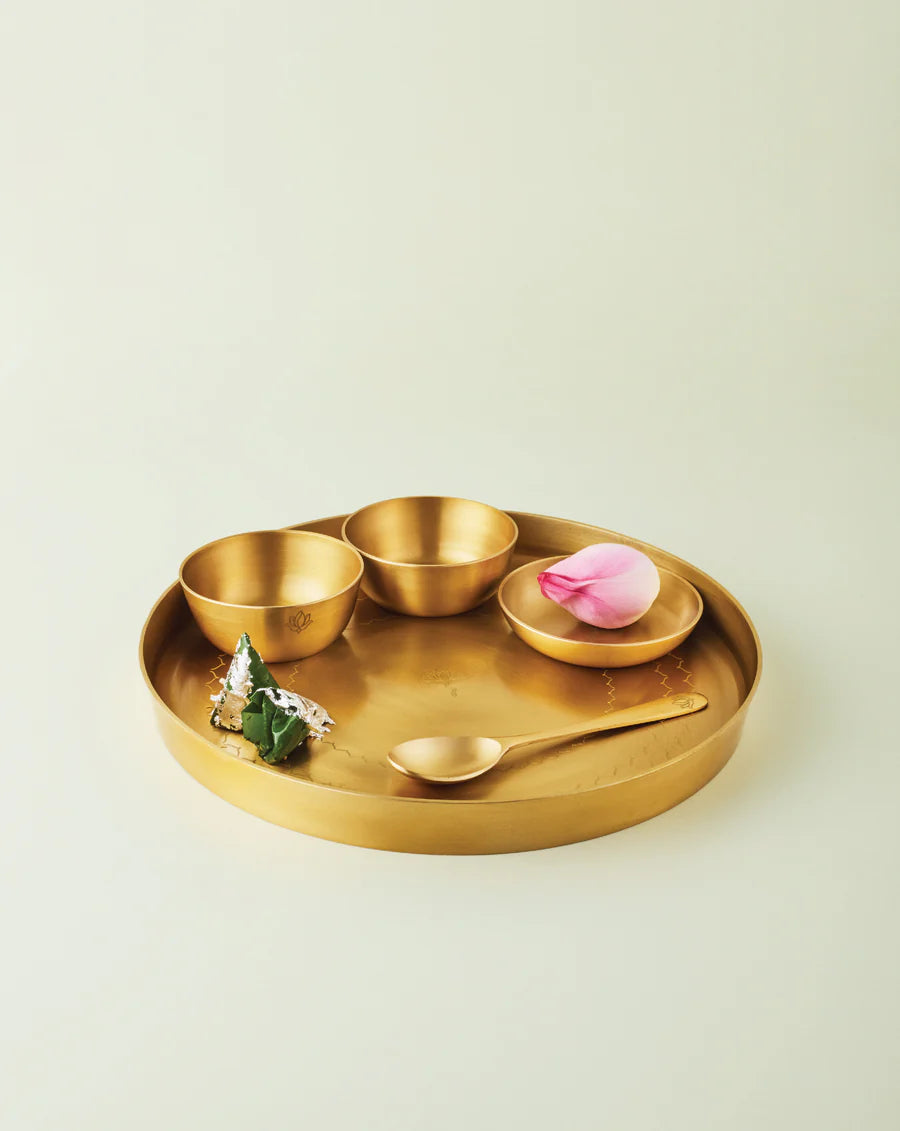 Brass Thali Set