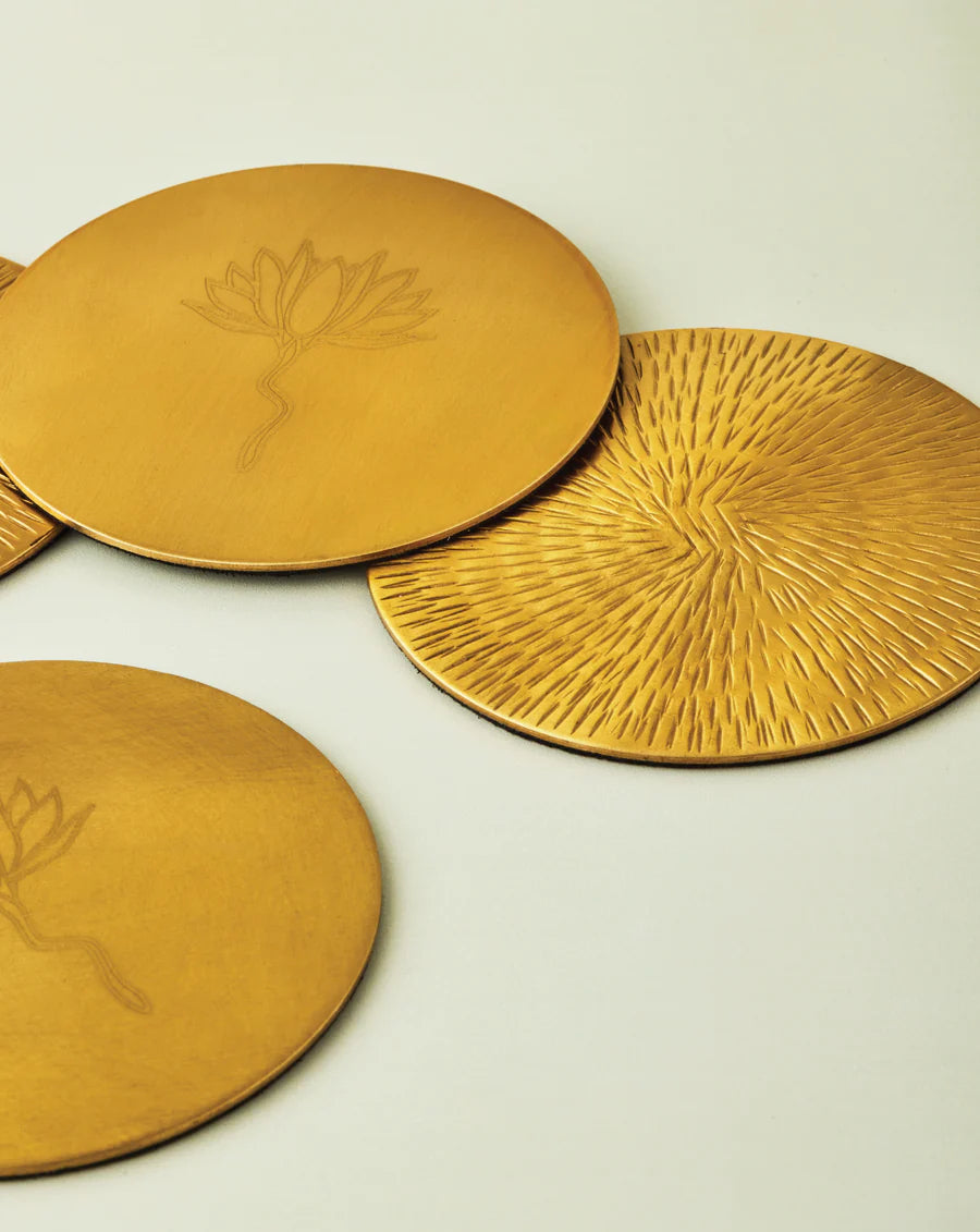 Brass Coasters - Set of 4