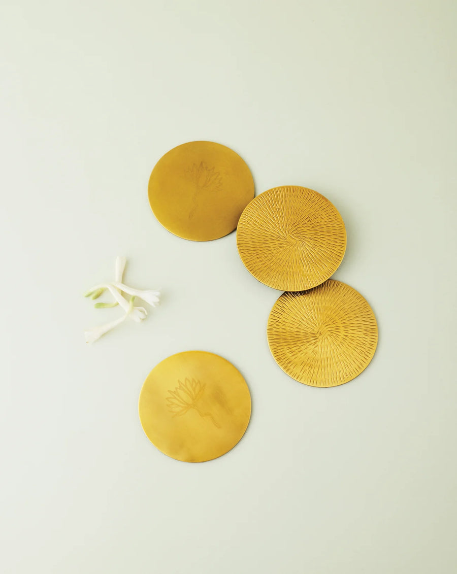 Brass Coasters - Set of 4