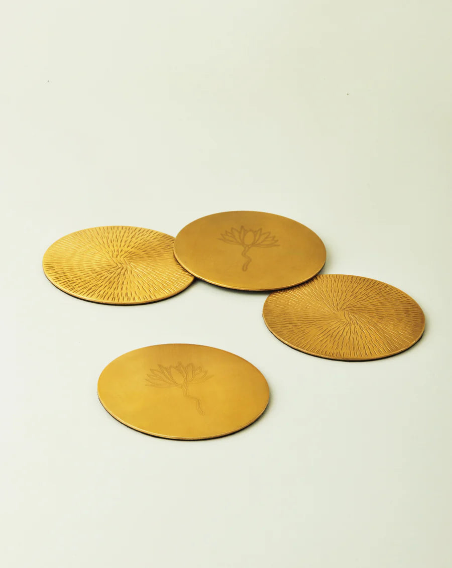 Brass Coasters - Set of 4