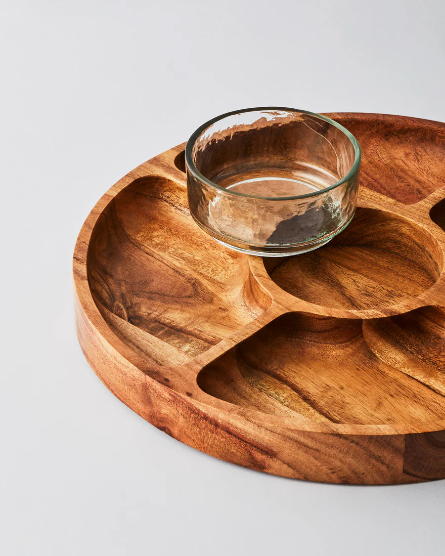 Wooden Chip & Dip Platter (Natural)