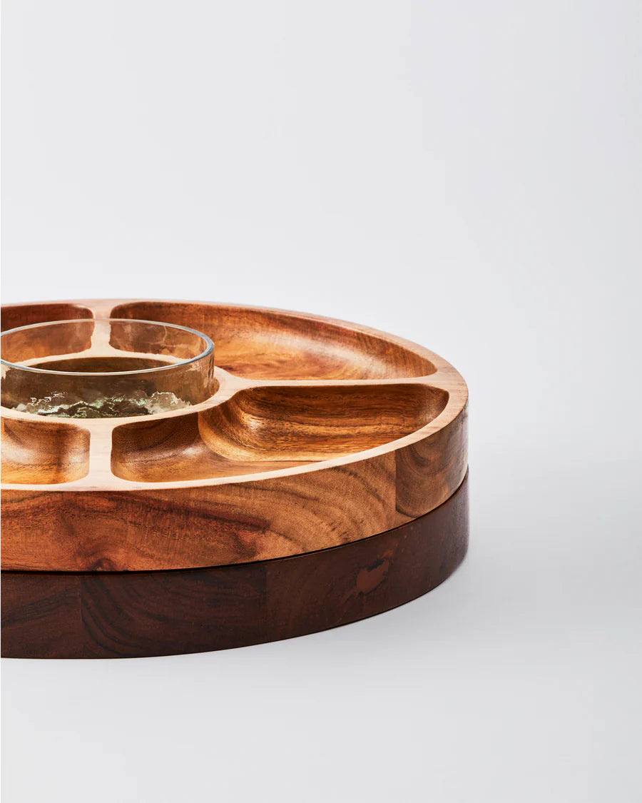 Wooden Chip & Dip Platter (Natural)