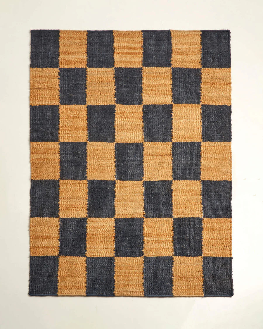 Cuadros Jute Rug - Blue