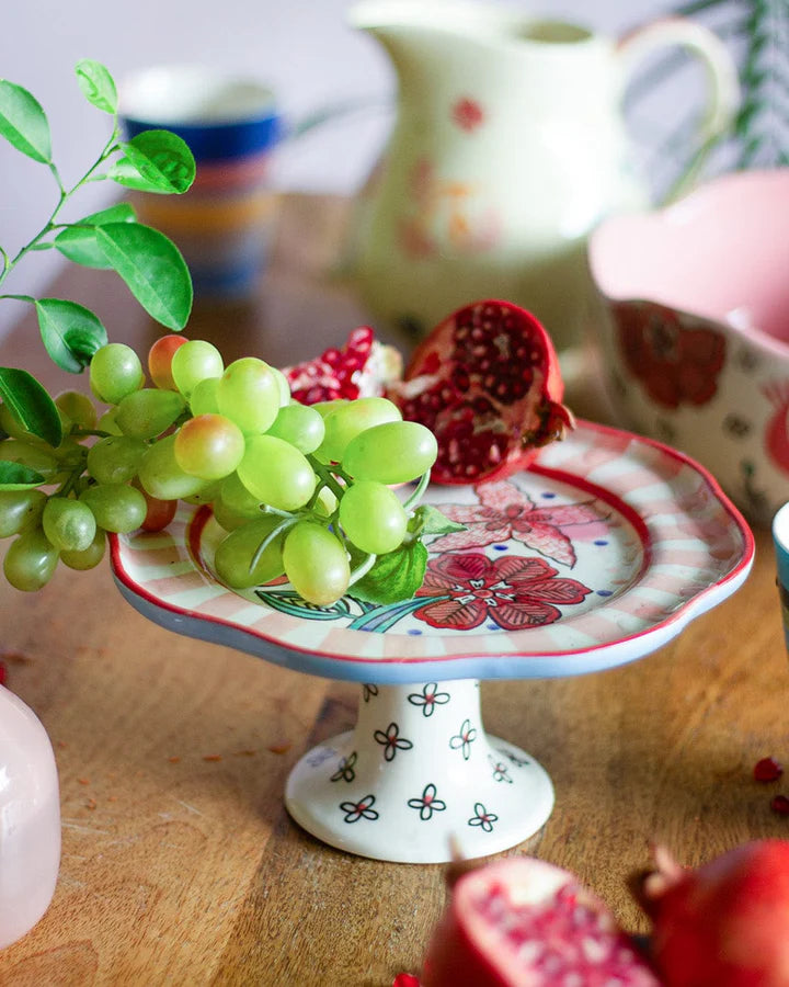 Dance in a Flower Bed Ceramic Petite Cake Stand