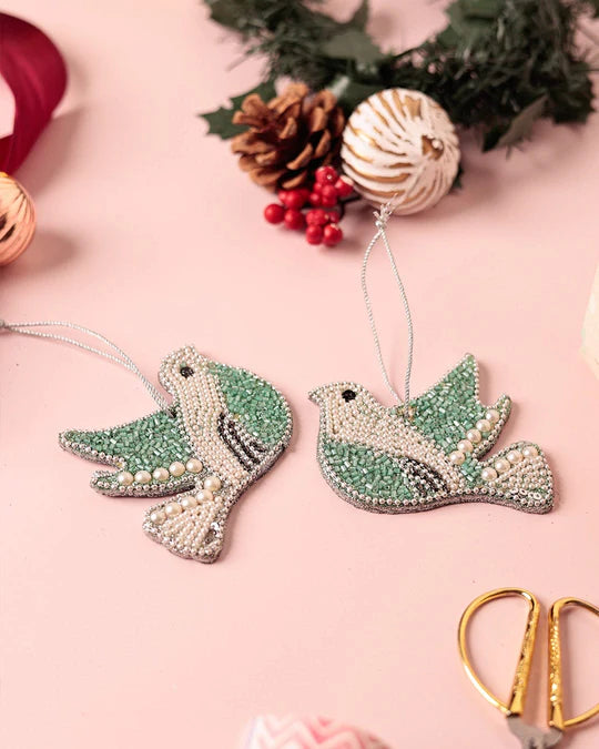 Doves Christmas Ornaments - Set of 2