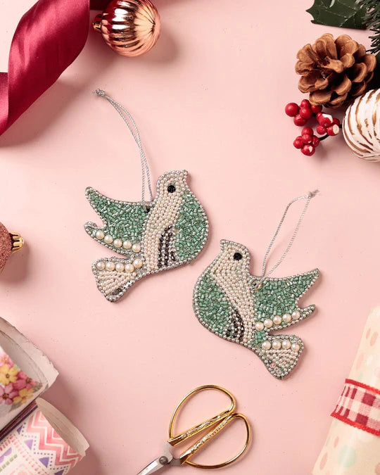 Doves Christmas Ornaments - Set of 2