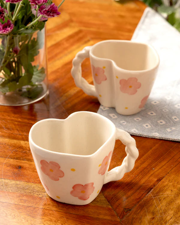 Heart Shaped Mugs (Set of 2)