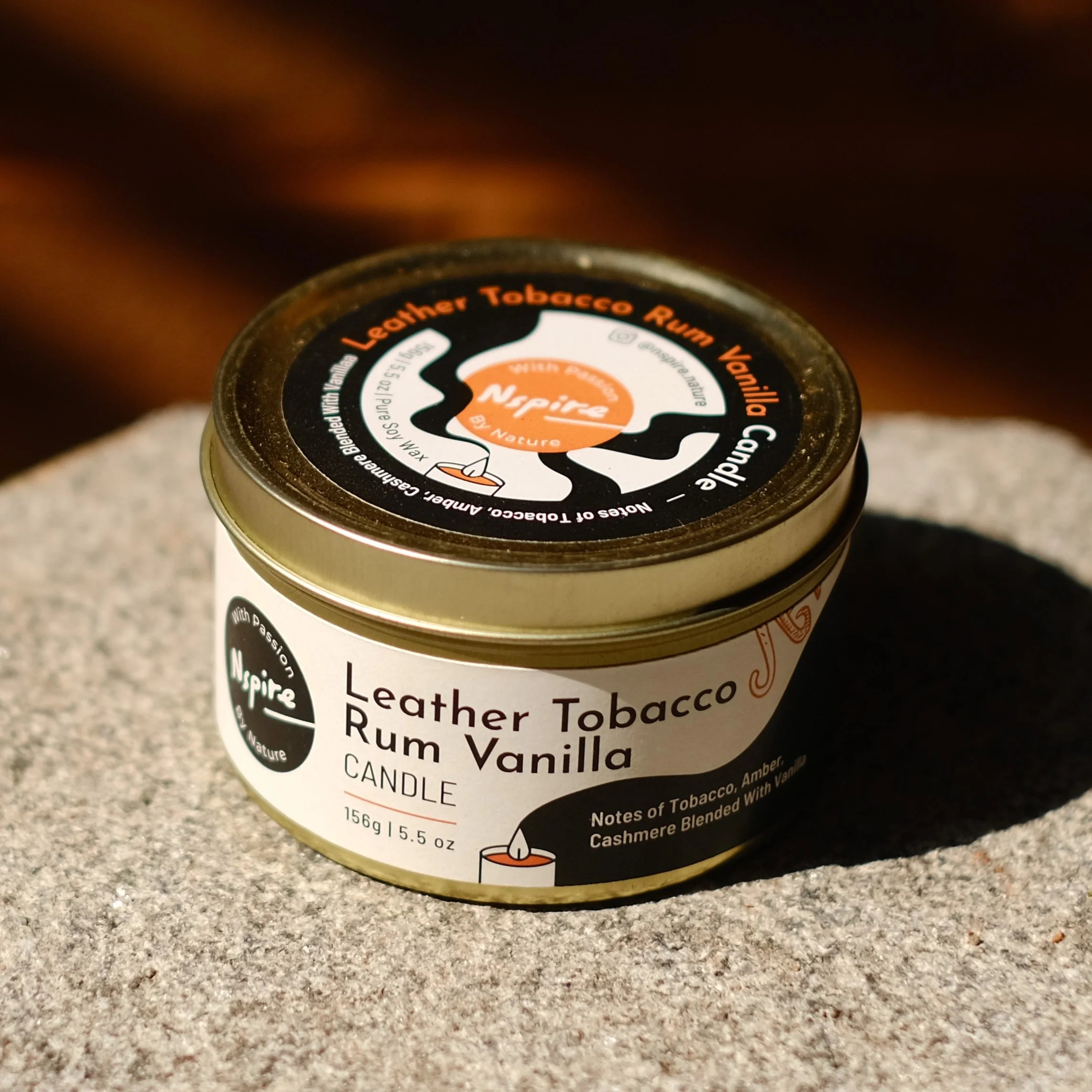 Leather Tobacco Rum Vanilla Candle