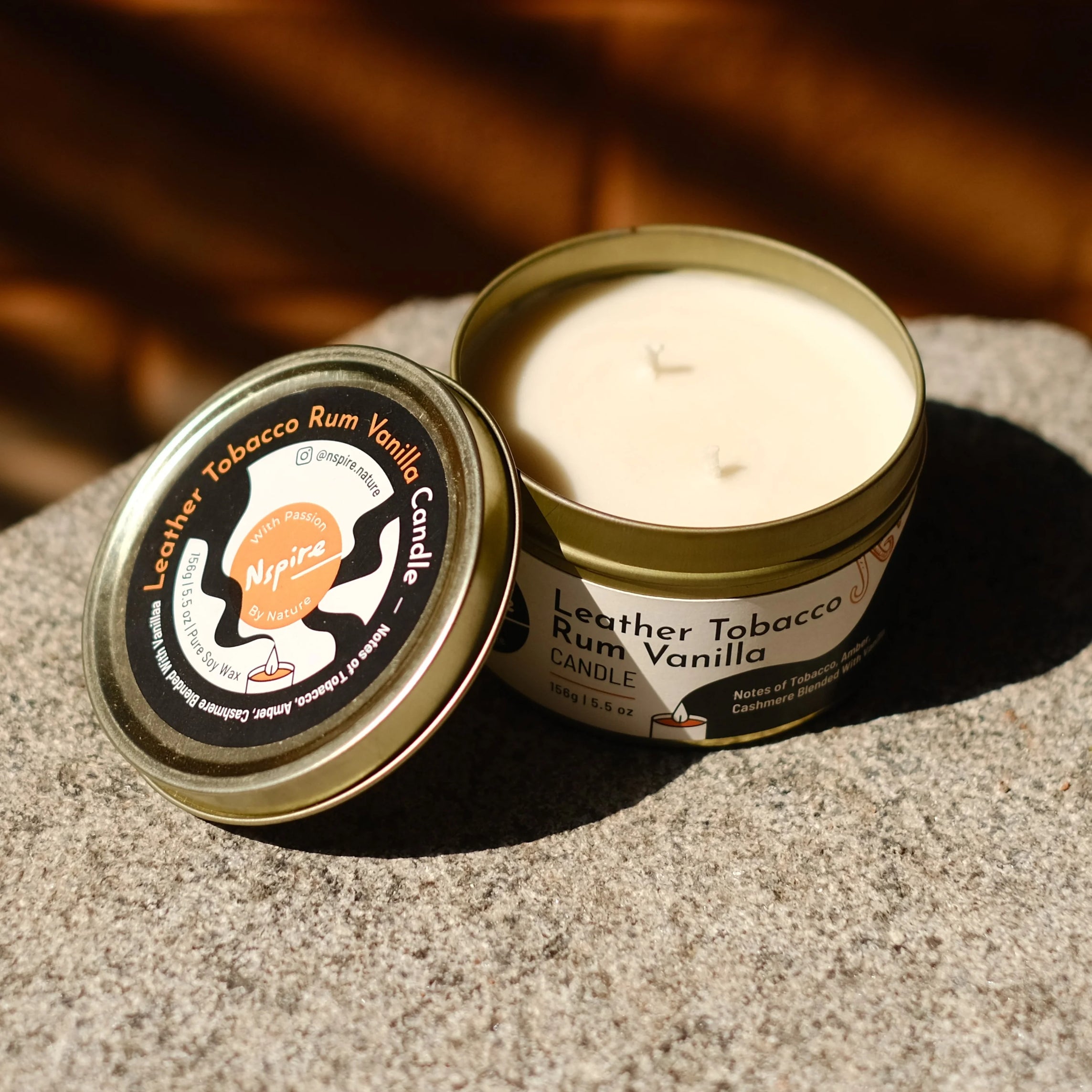 Leather Tobacco Rum Vanilla Candle