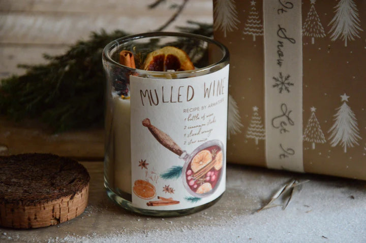 Mulled Wine | Spice & Dried Orange embellishments with a Bark Lid | Winter Edition
