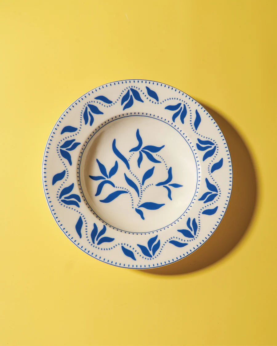 Paella Pasta Plate - Blue