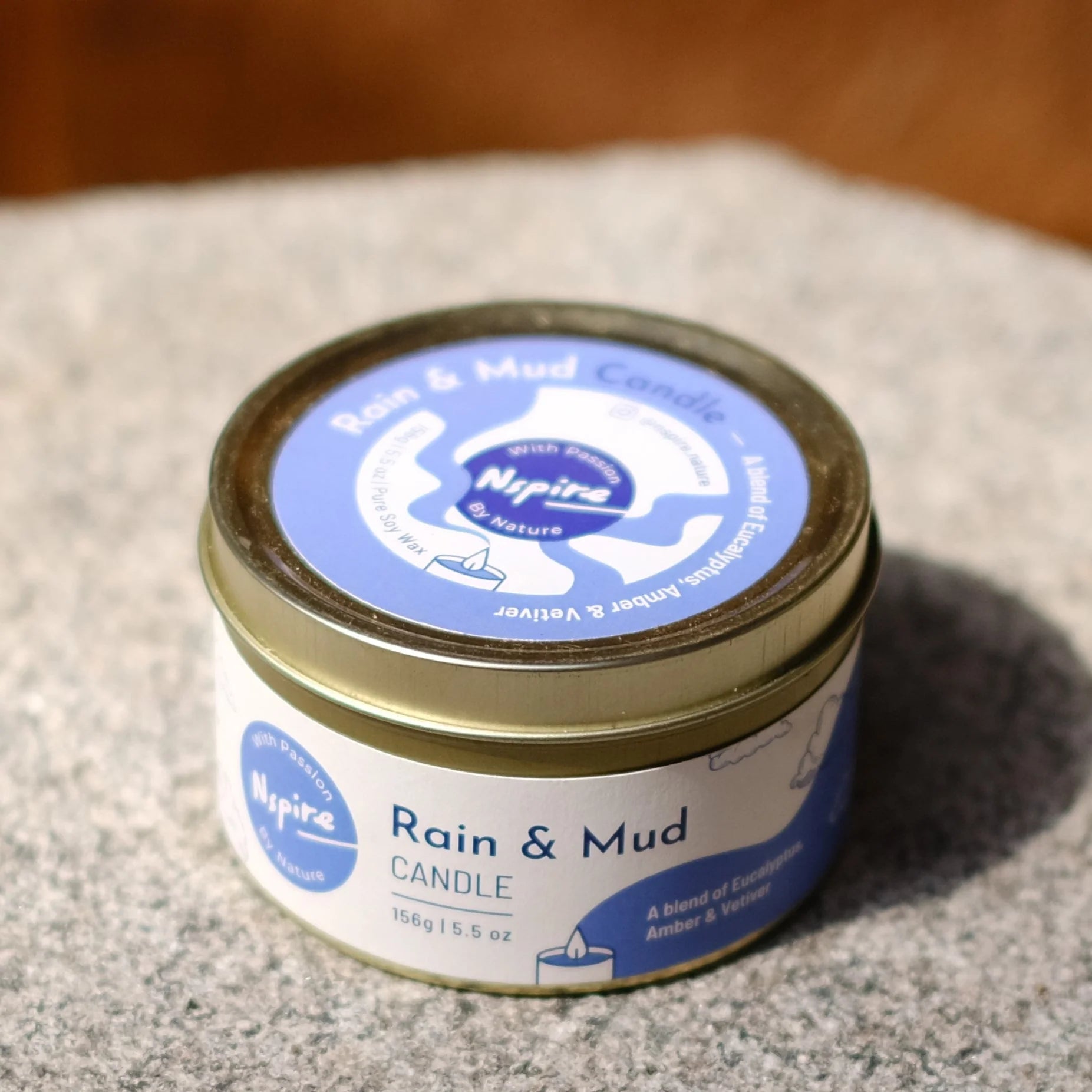 Rain & Mud Candle – Eucalyptus, Amber & Vetiver