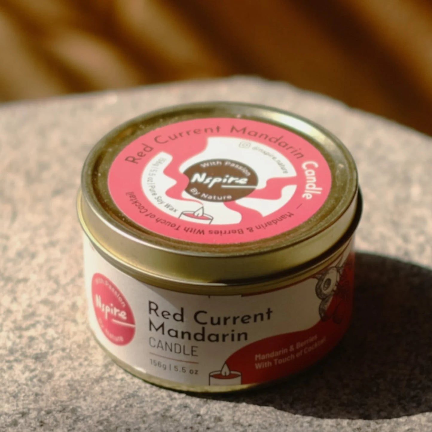 Red Current Mandarin Candle – Fruity & Zesty Soy Wax