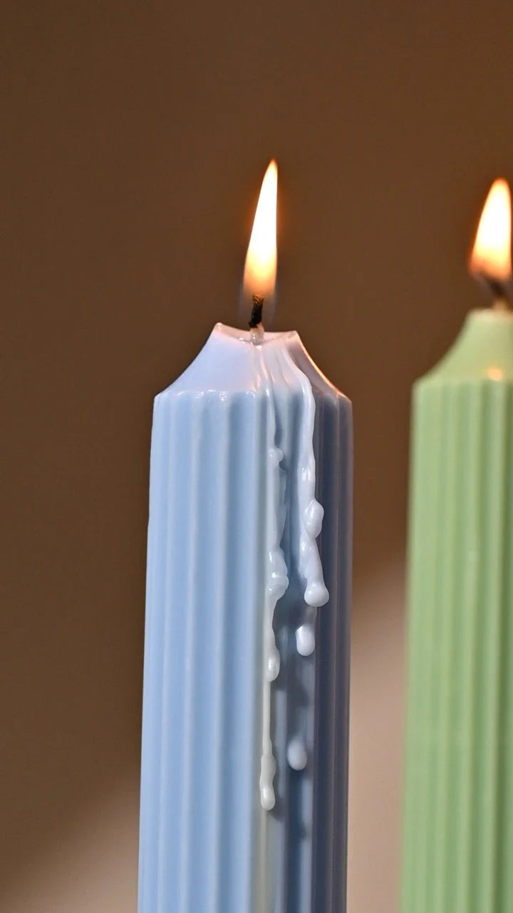 Ribbed Tall Candles