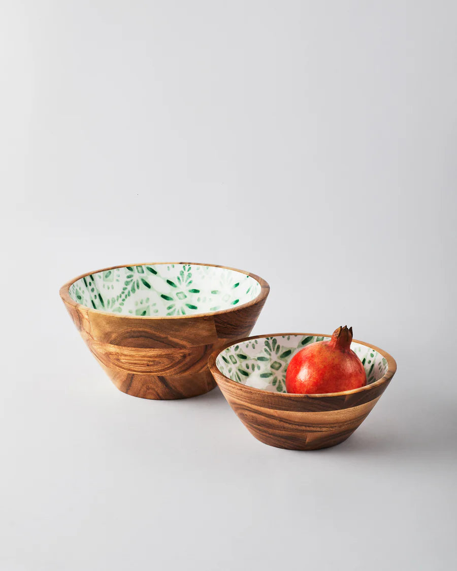 Wooden Salad Bowl w/ Servers - Sigago