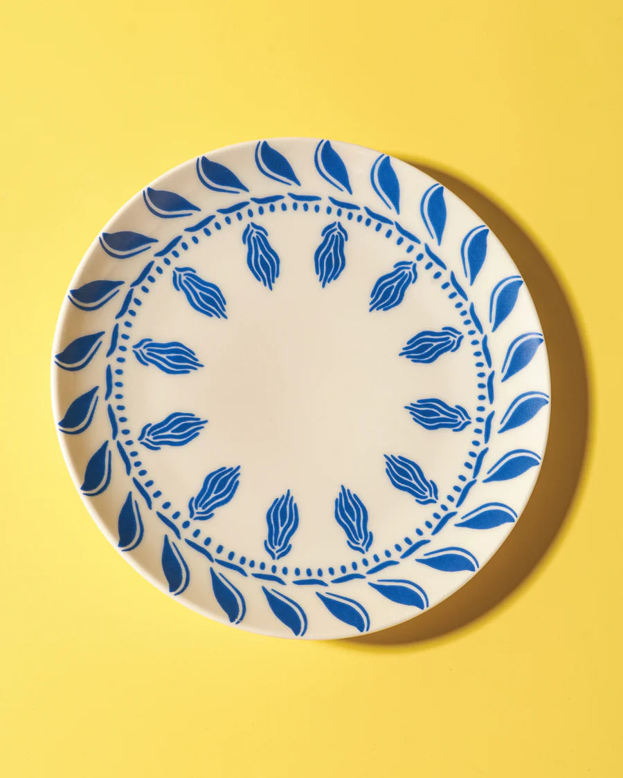 Turron Dessert Plate - Blue