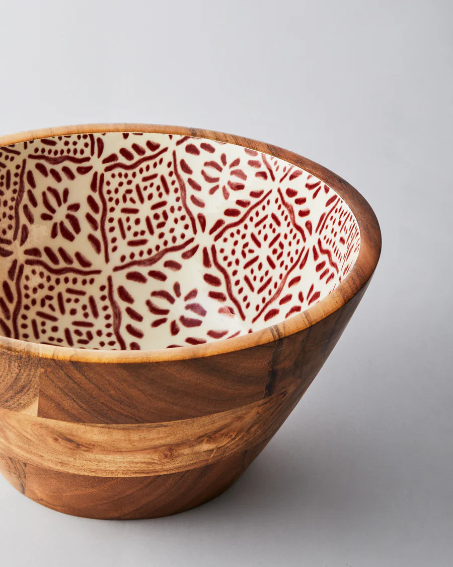 Wooden Salad Bowl w/ Servers - Tuli