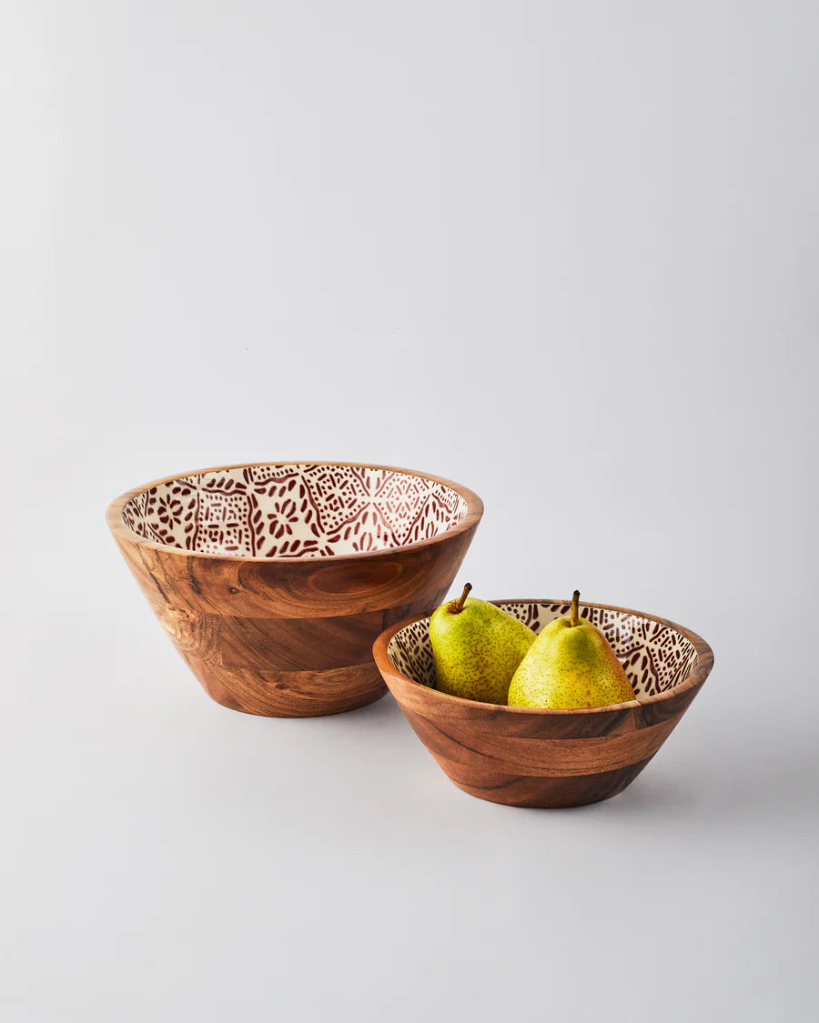 Wooden Salad Bowl w/ Servers - Tuli