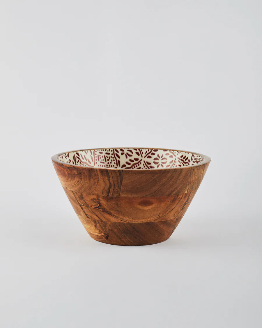 Wooden Salad Bowl w/ Servers - Tuli