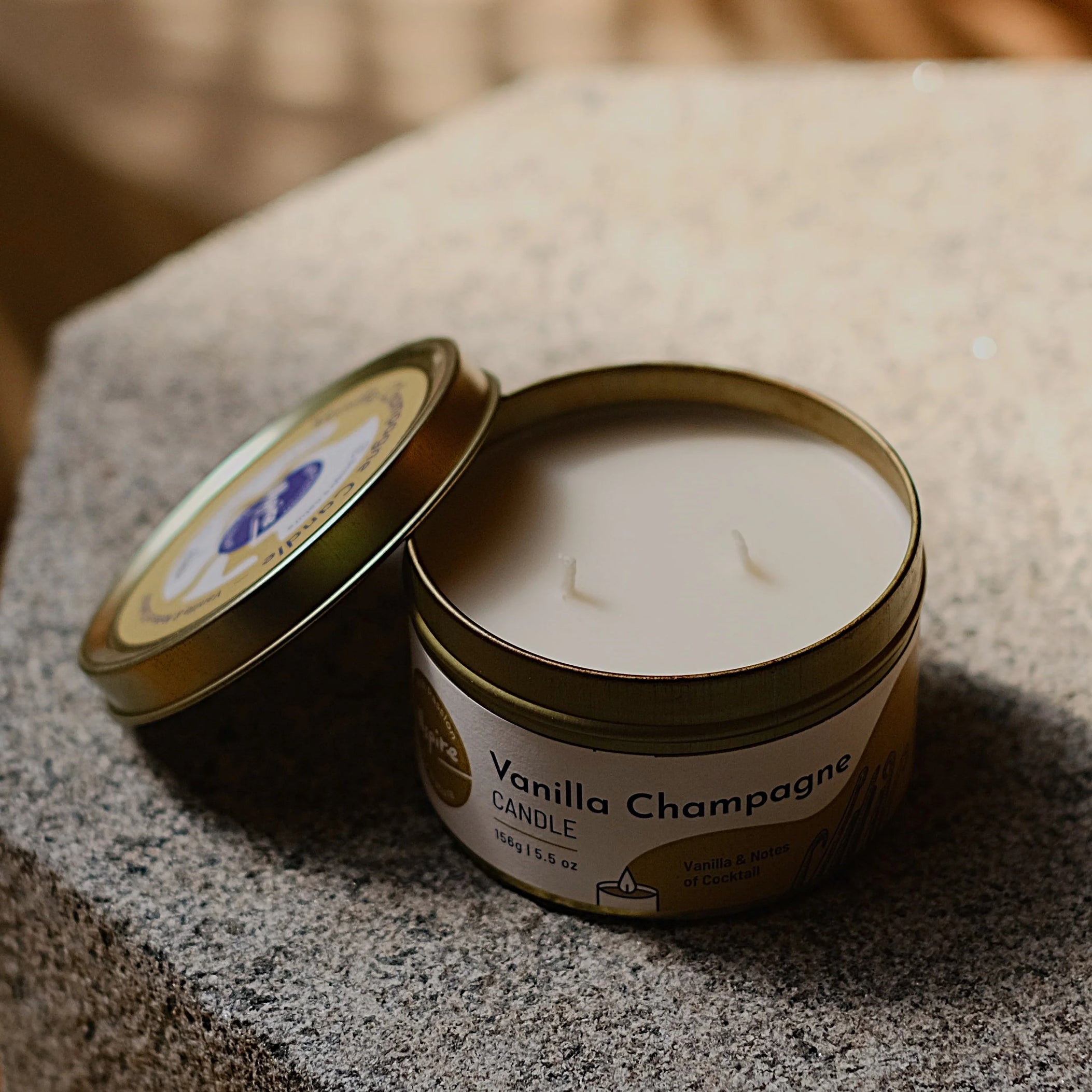 Vanilla Champagne Candle – Sweet & Bubbly Scent